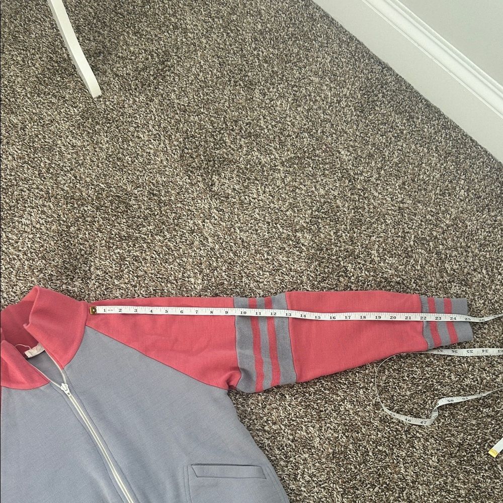 Vintage 80s Protour Gray Track Varsity Sweatshirt Jacket - Picture 8 of 10